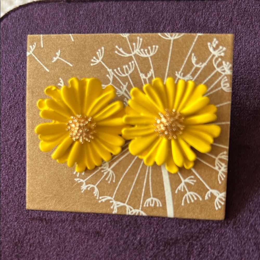 Sunflower earrings